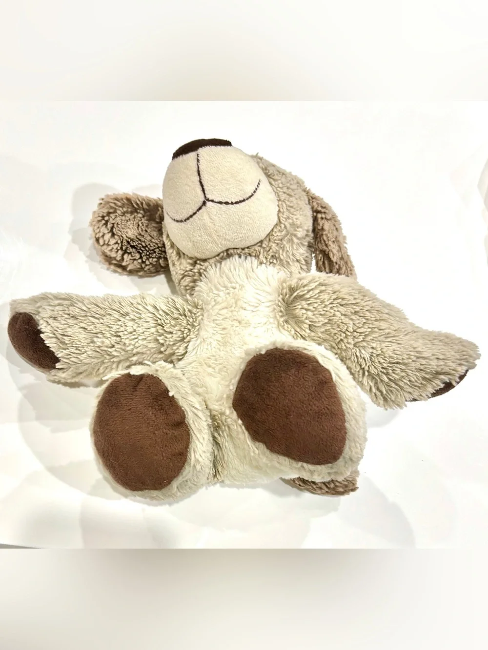 Plush Gray & Brown Squeaky Dog Stuffed Pet Toy from “Wags and Purrs” by Kellytoy